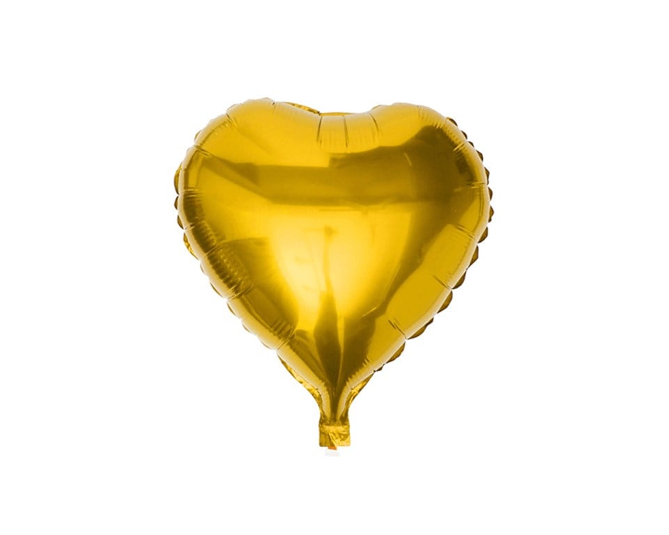Folyo Kalp Balon Büyük Boy Altın