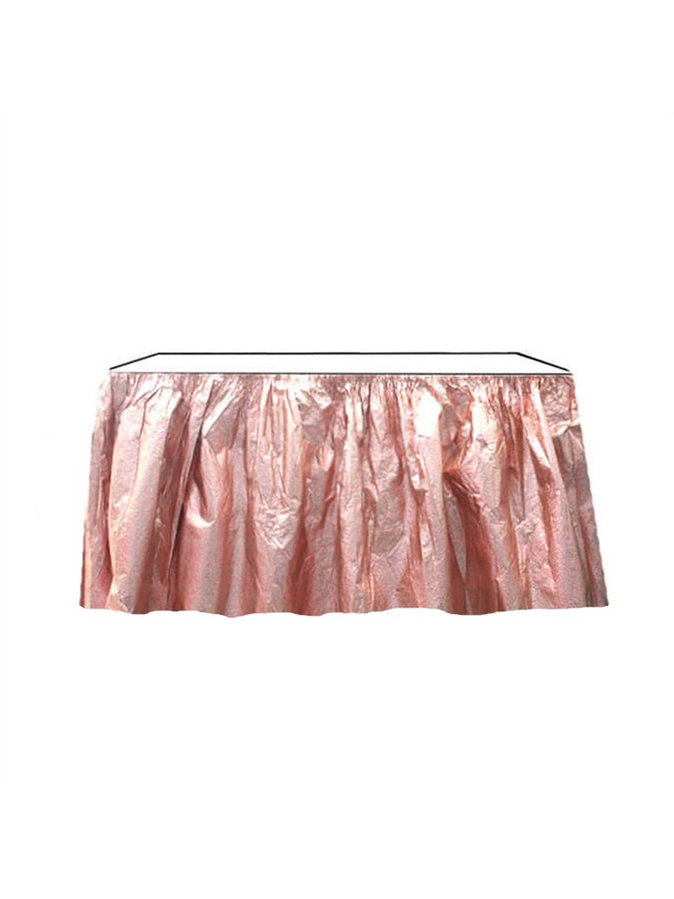Gofrajlı Masa Eteği 70X400 Cm Rose Gold