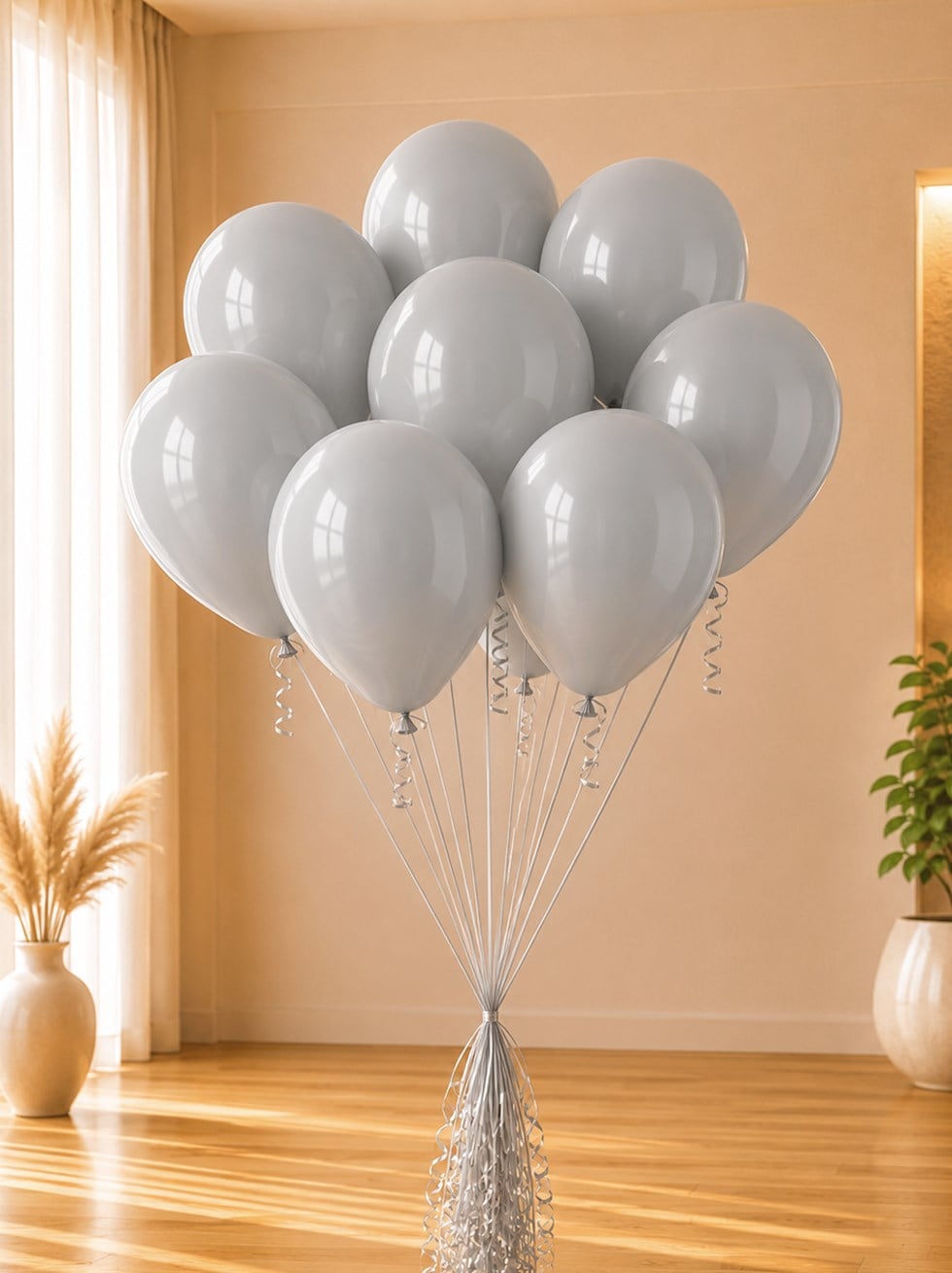 Gri Balon 10'Lu 12'' - Düz Renk Balon | Parti Adresi