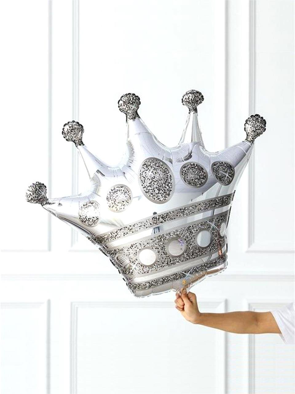 Gümüş Kral Taç Folyo Balon Doğum Günü Parti Balonu 75 cm