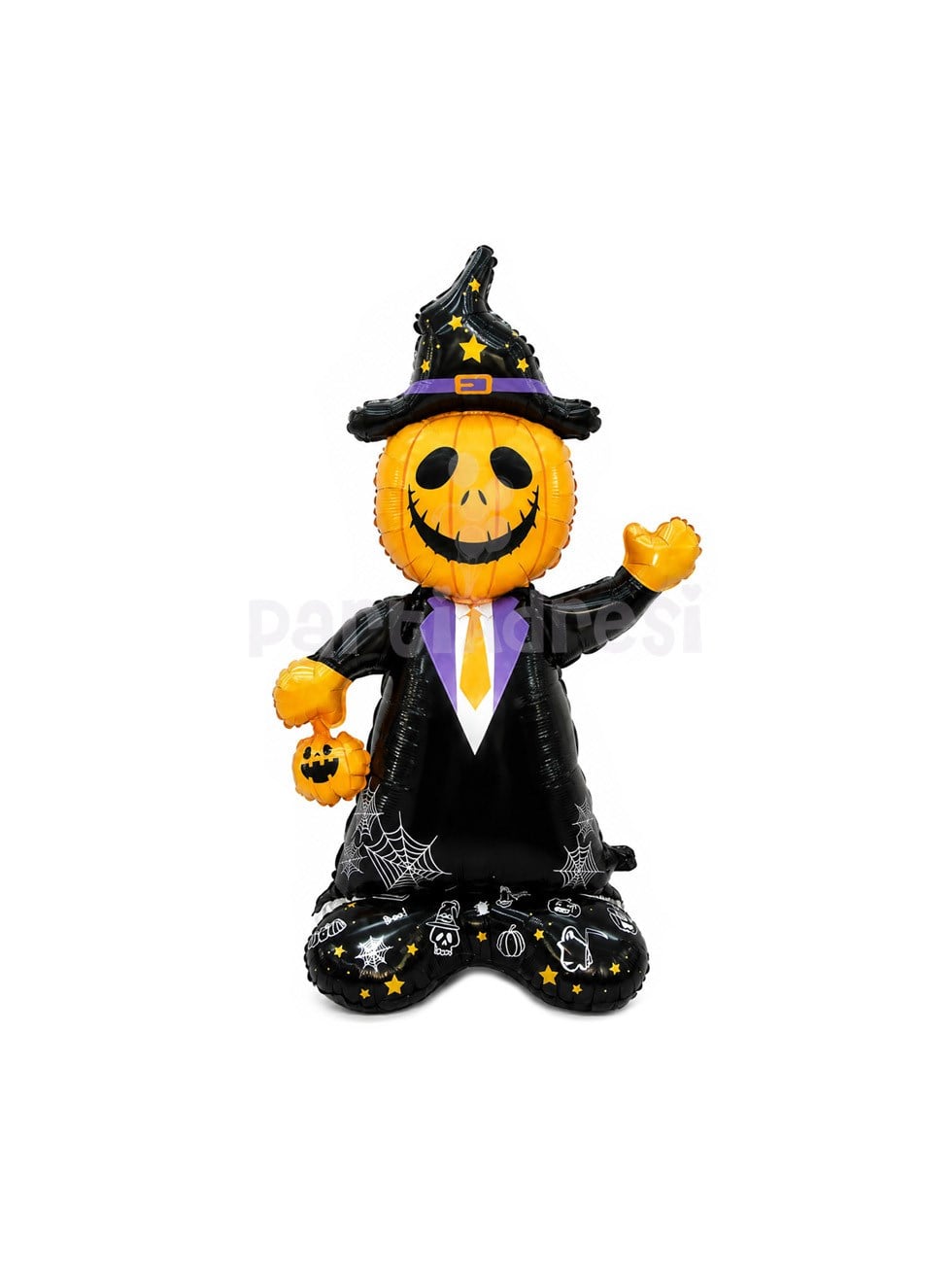 Halloween Gülümseyen Balkabağı Folyo Balon 154 x 85 cm – Ayaklı Cadılar Bayramı Parti Dekoru - Parti Balonu | Parti Adresi