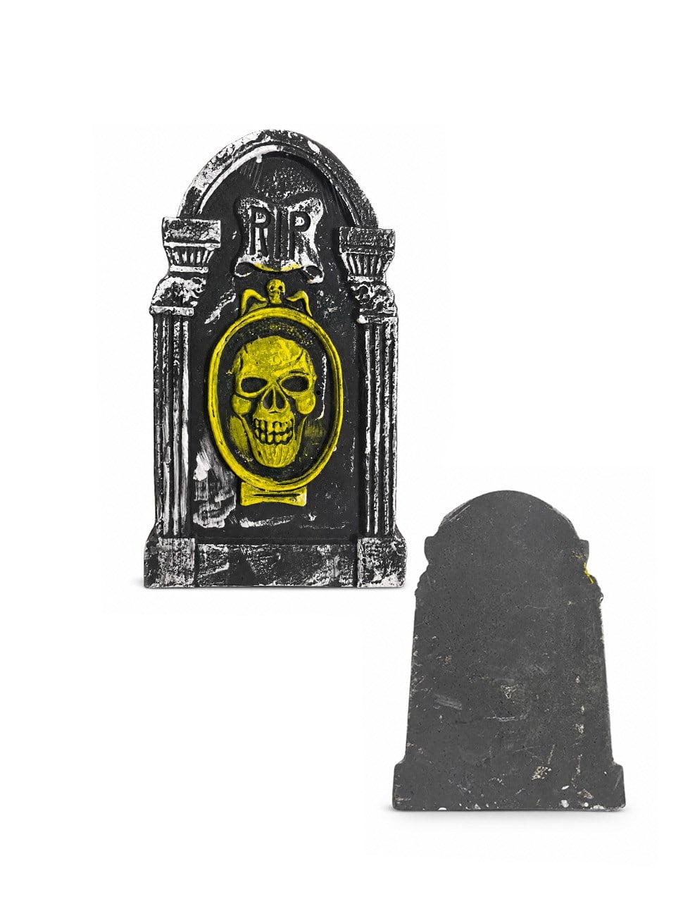 Halloween Kuru Kafalı Mezar Taşı Dekoru – Strafor Cadılar Bayramı Süsü  30x49 cm - Örümcekler ve Dekor Örtüleri | Parti Adresi