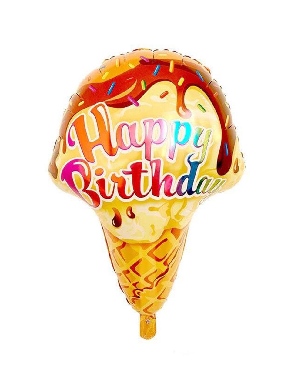 Happy Birthday Dondurma Folyo Balon Doğum Günü Parti Balonu 95 cm