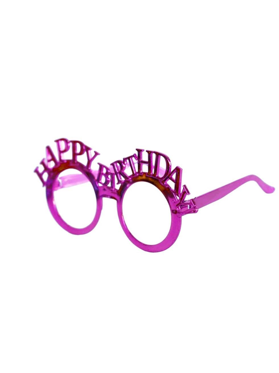 Happy Birthday Gözlük Doğum Günü Parti Aksesuarı Fuşya - Parti Maske ve Gözlükleri | Parti Adresi