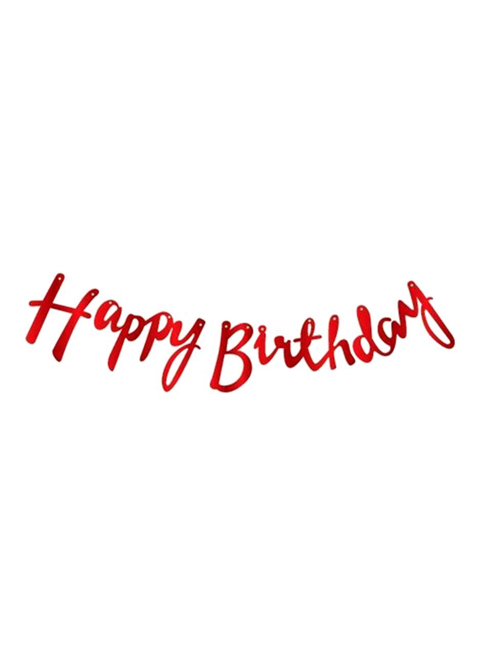 Happy Birthday Kaligrafi Banner Kırmızı