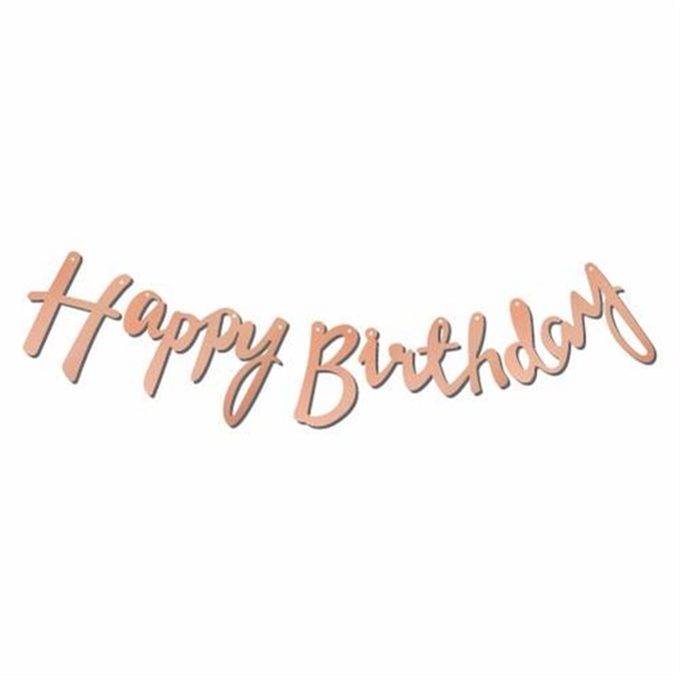 HAPPY BIRTHDAY KALİGRAFİ BANNER ROSE