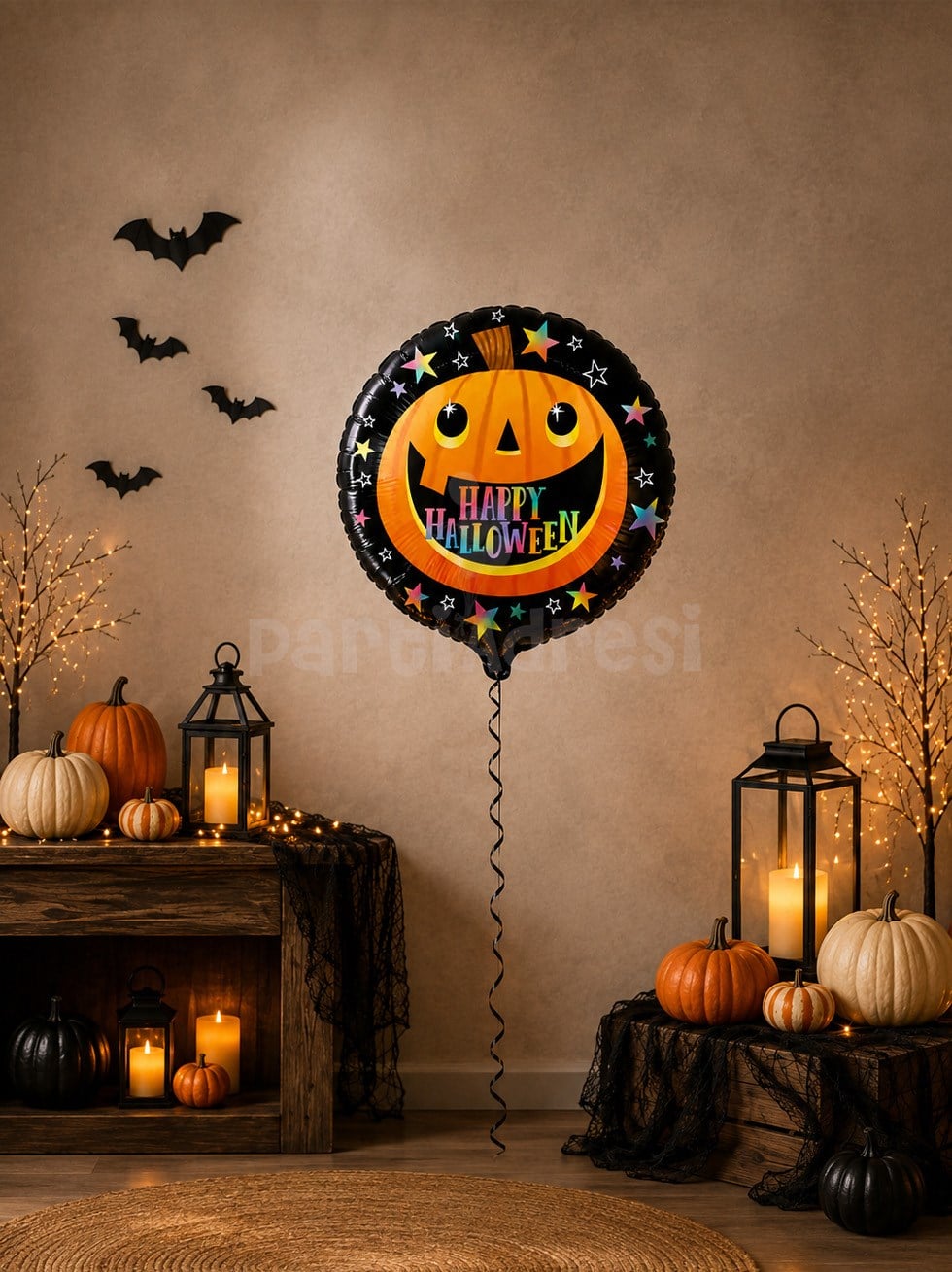 Happy Halloween Yazılı Folyo Balon Cadılar Bayramı Parti Balonu 45 cm - Cadılar Bayramı | Parti Adresi