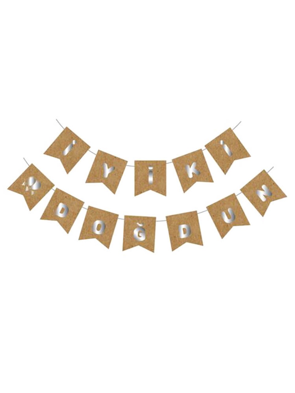 İyi Ki Doğdun Kraft-Gümüş Yazı