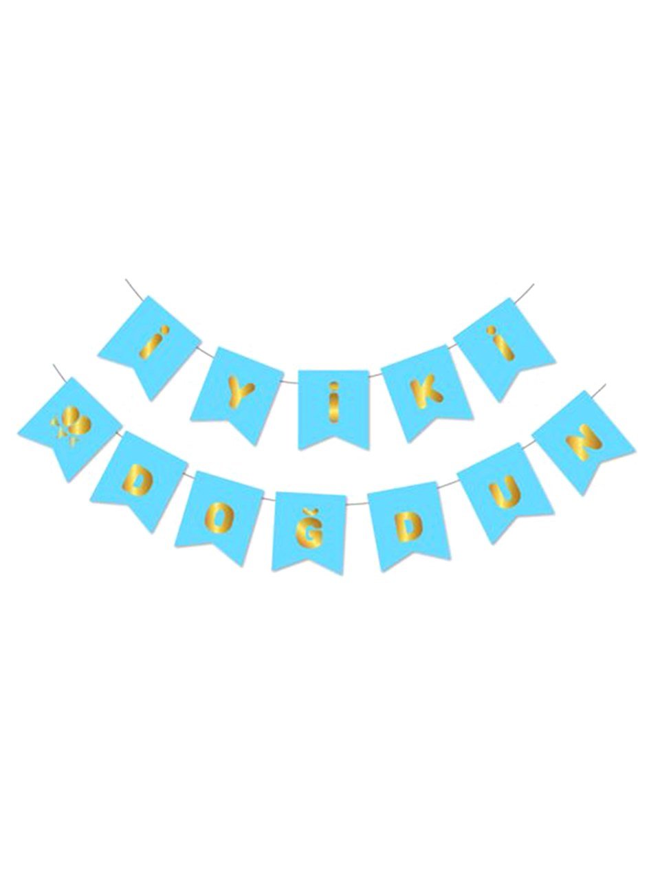 İyi Ki Doğdun Mavi-Altın Yazı