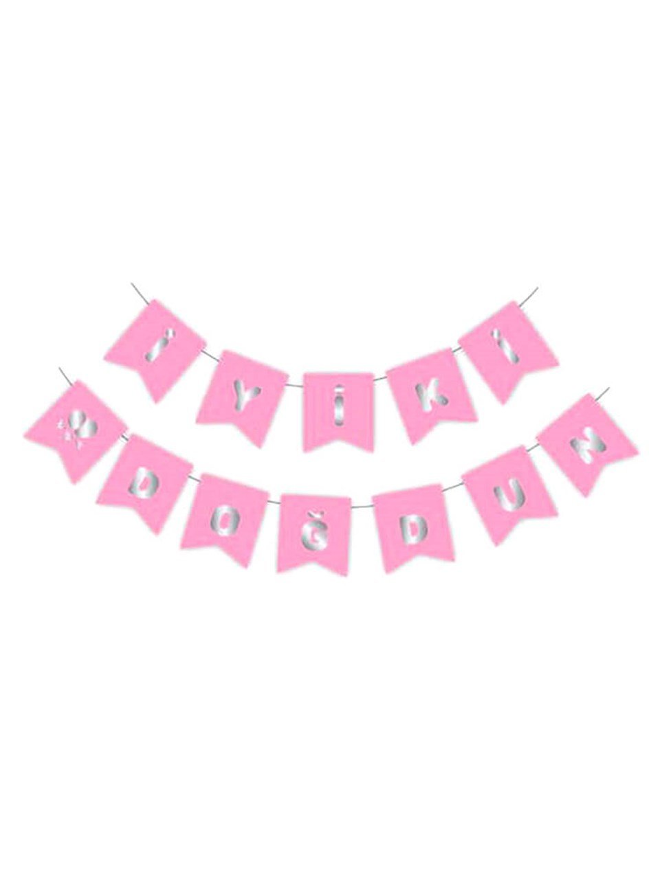 Iyi Ki Doğdun Pembe -Gümüş Yazı