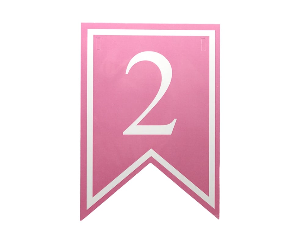 KAĞIT BANNER 2 RAKAM PEMBE