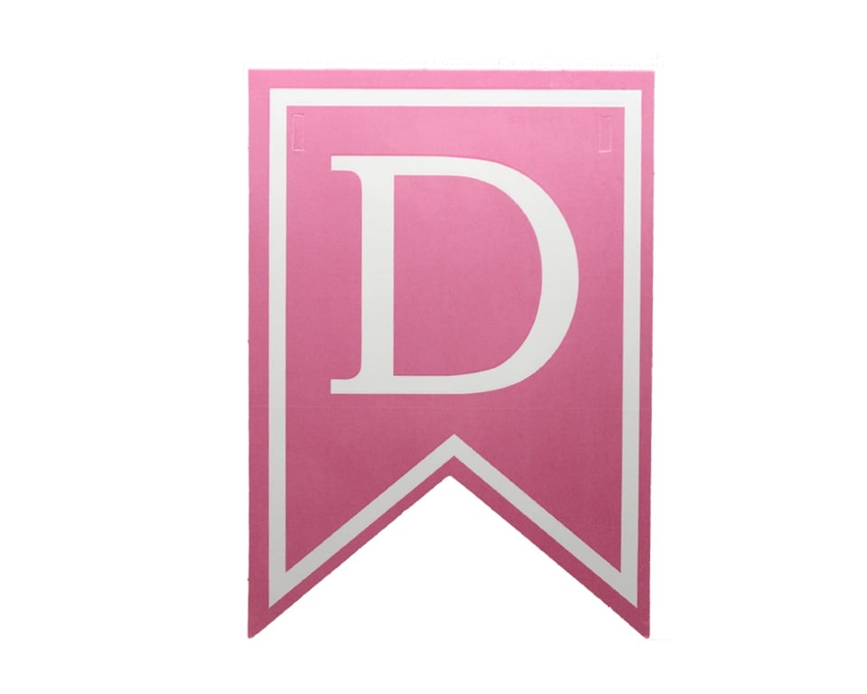 KAĞIT BANNER D HARFİ PEMBE