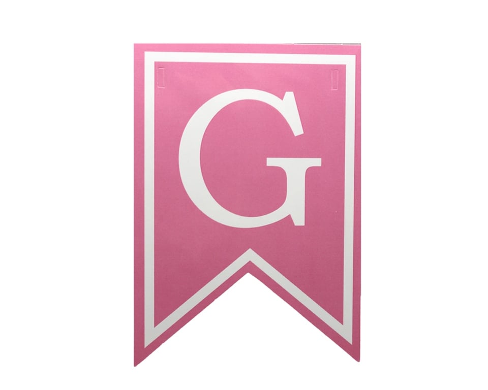 KAĞIT BANNER G HARFİ PEMBE