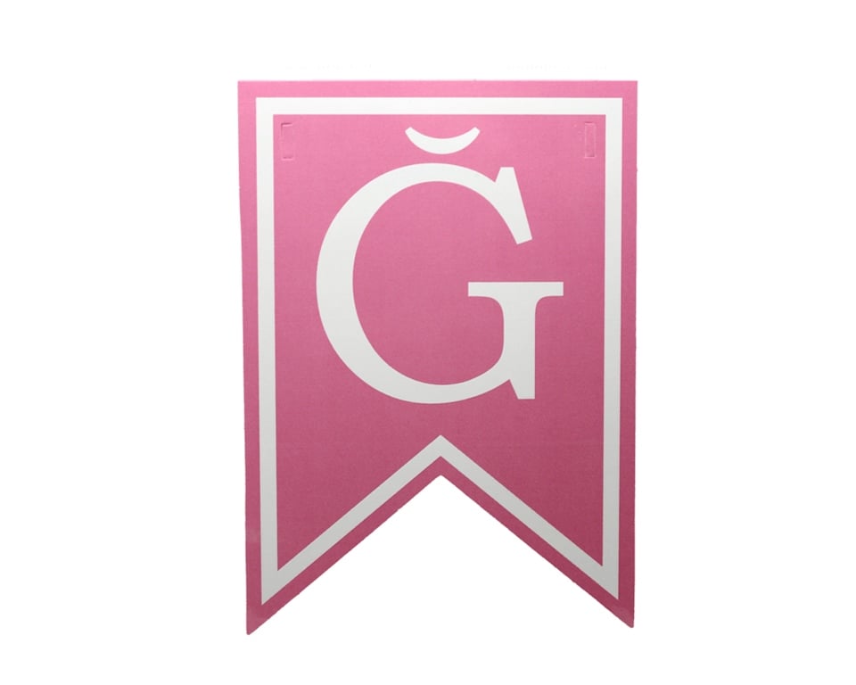 KAĞIT BANNER G HARFİ PEMBE