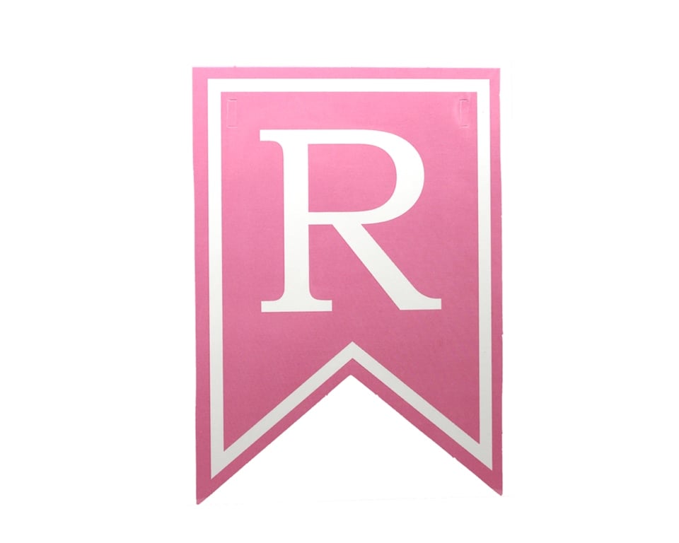 KAĞIT BANNER R HARFİ PEMBE