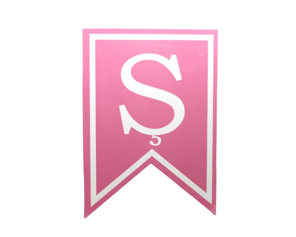 KAĞIT BANNER S HARFİ PEMBE