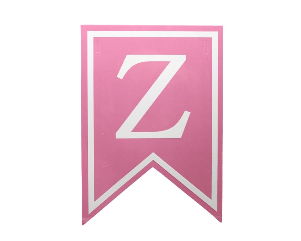 KAĞIT BANNER Z HARFİ PEMBE