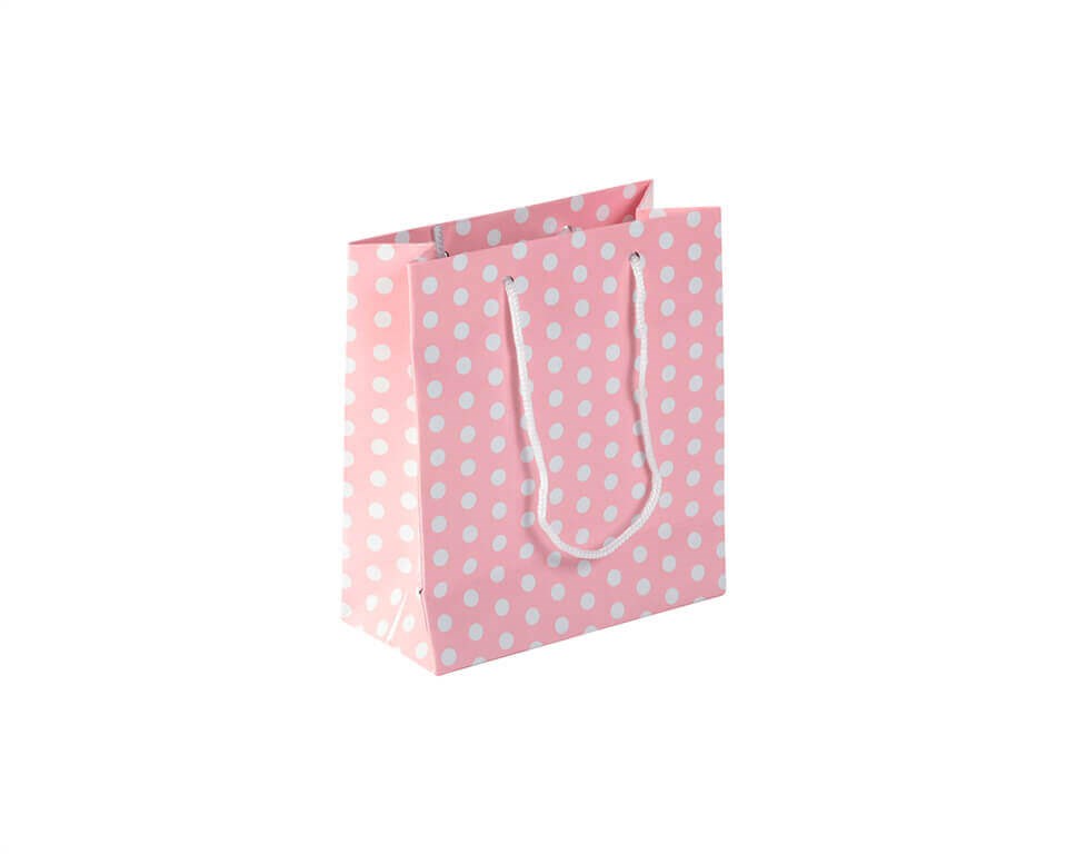 KAĞIT ÇANTA 11X11 50' Lİ PEMBE PUANTİYELİ