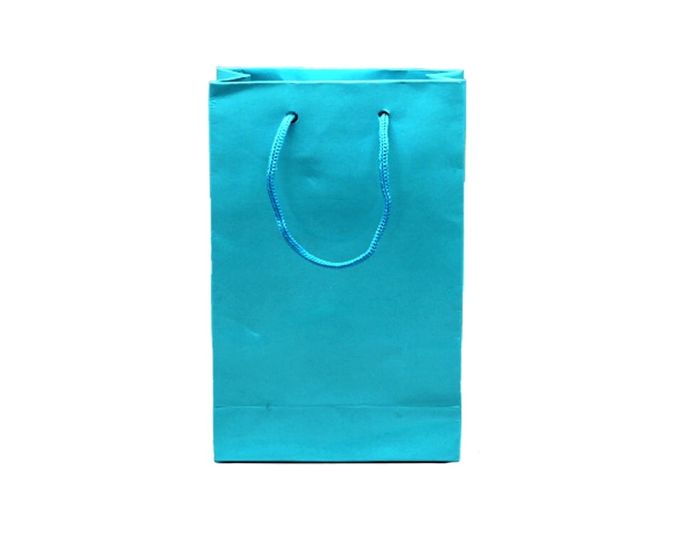 KAĞIT ÇANTA 17X27 AÇIK MAVİ