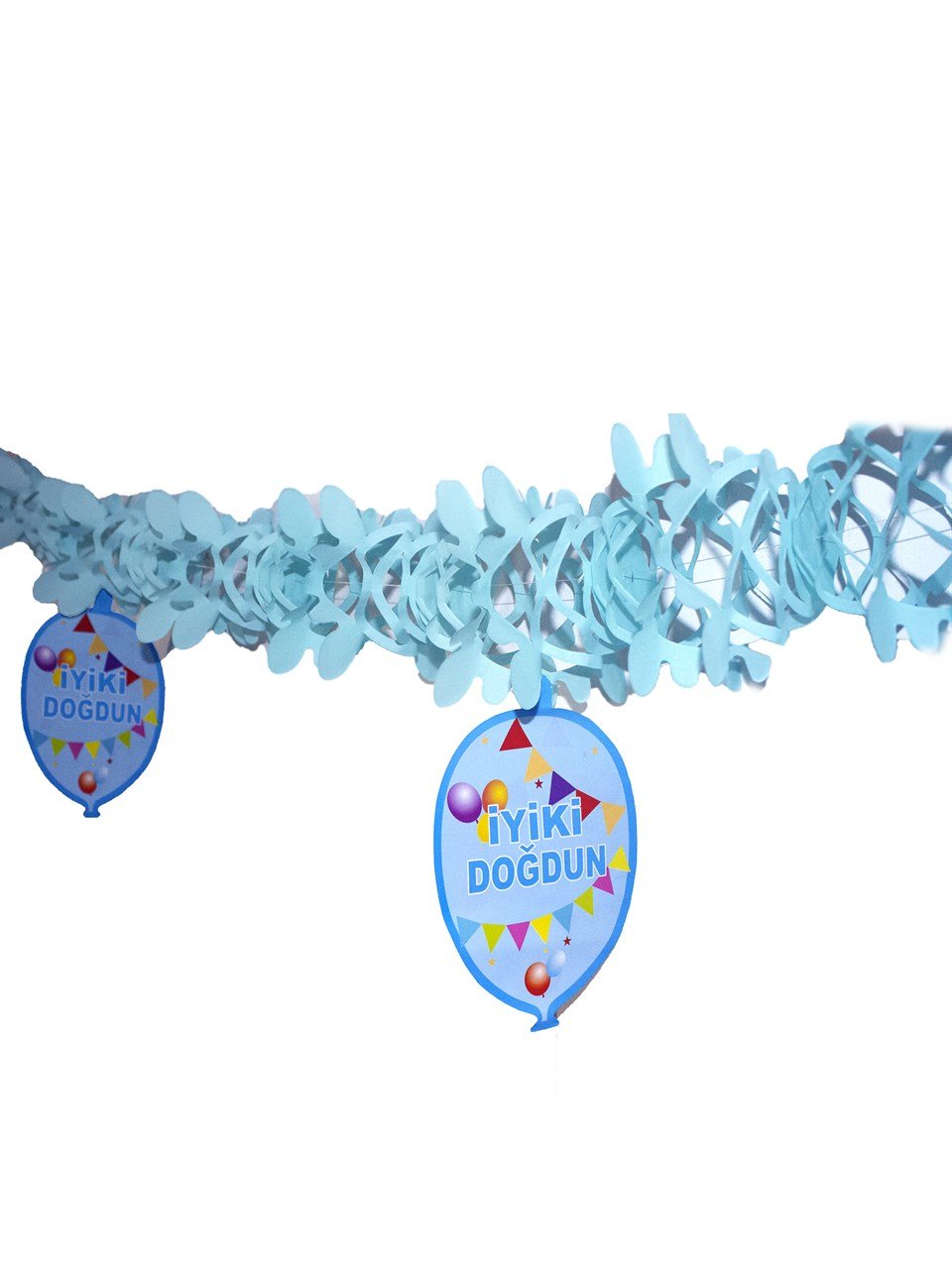 Kağıt Zincir İyi ki Doğdun Mavi