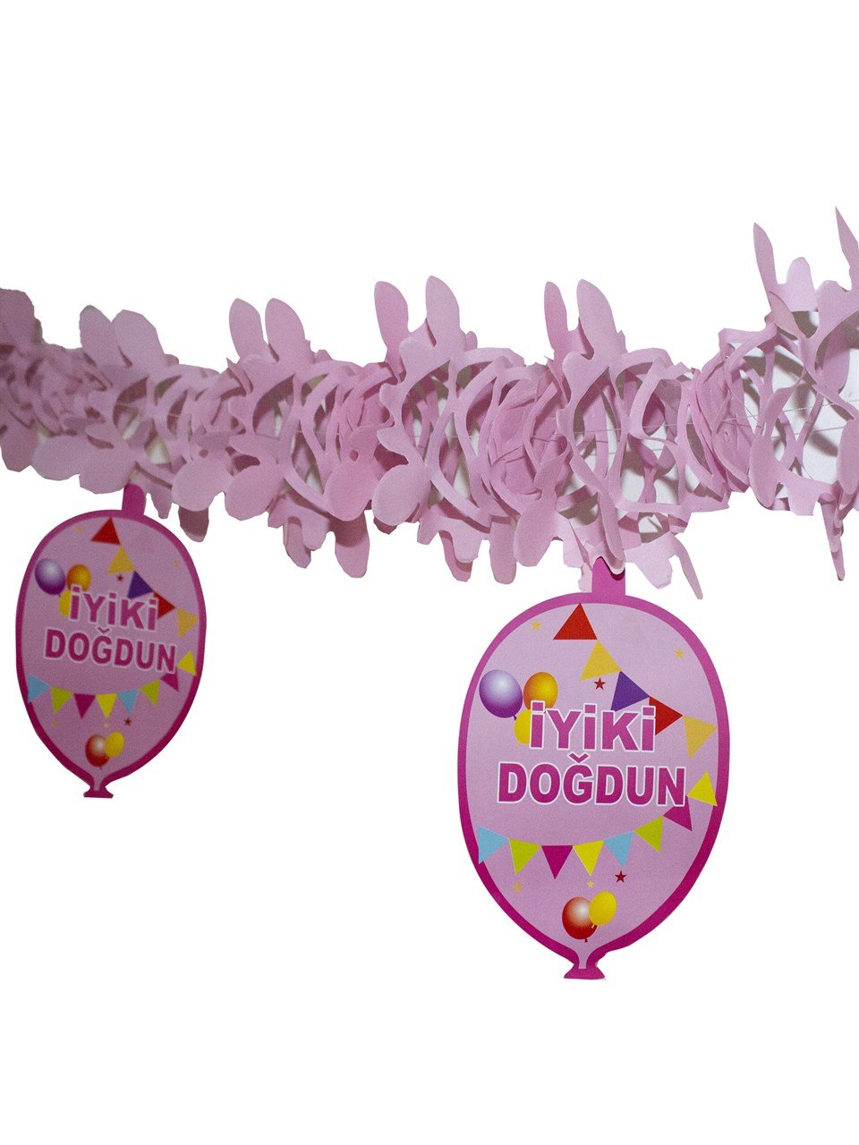 Kağıt Zincir İyi ki Doğdun Pembe