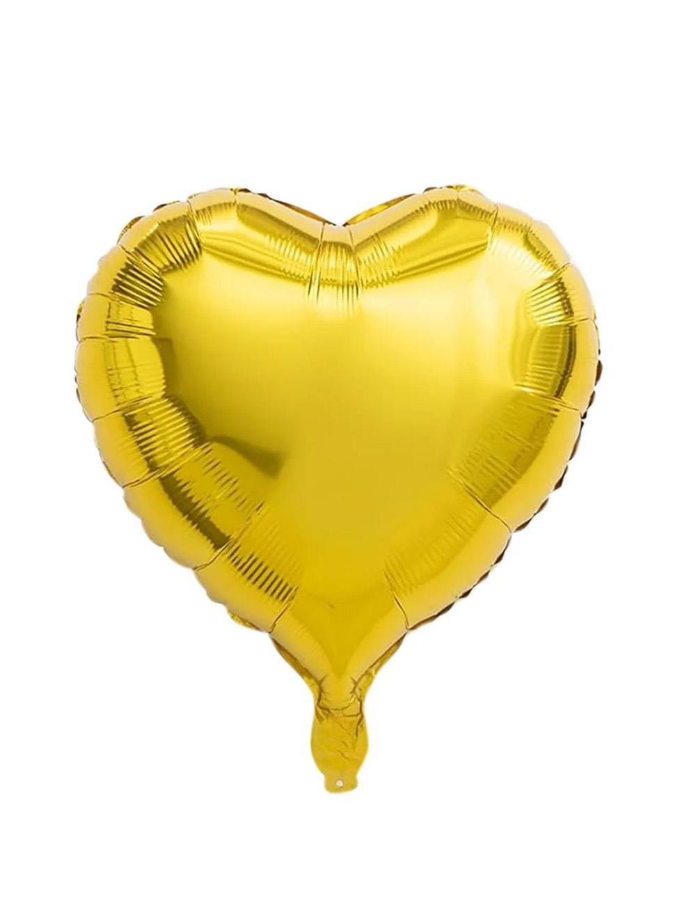 Kalp Folyo Balon Doğum Günü Parti Balonu Gold 18 inc 45 cm - Parti Balonu | Parti Adresi