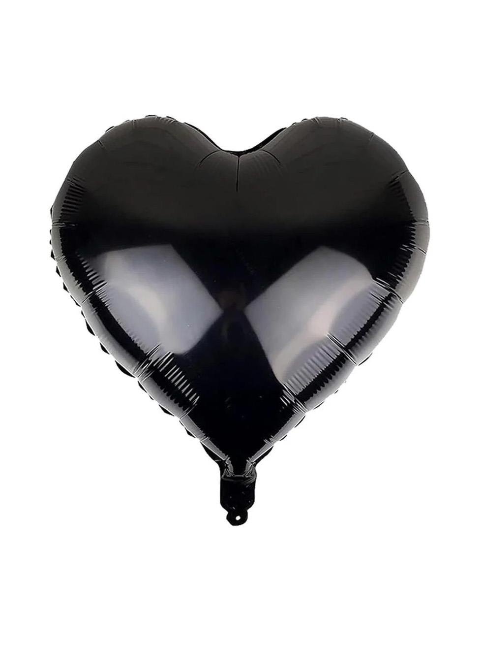 Kalp Folyo Balon Doğum Günü Parti Balonu Siyah 18 inc- 45 cm - Parti Balonu | Parti Adresi