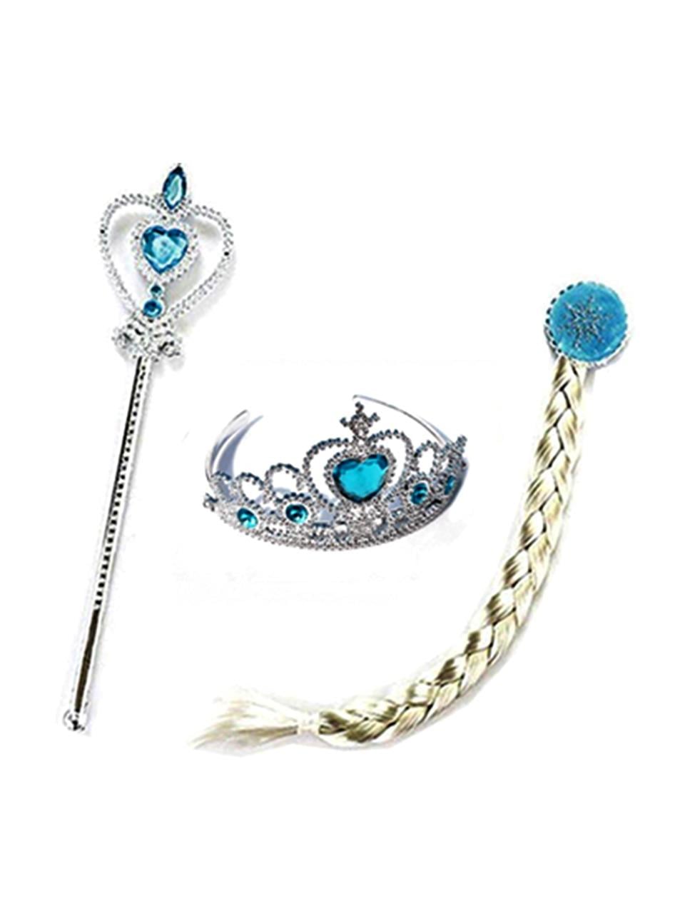 Karlar Ülkesi Frozen Elsa Taç Asa Saç 3 Parça Set