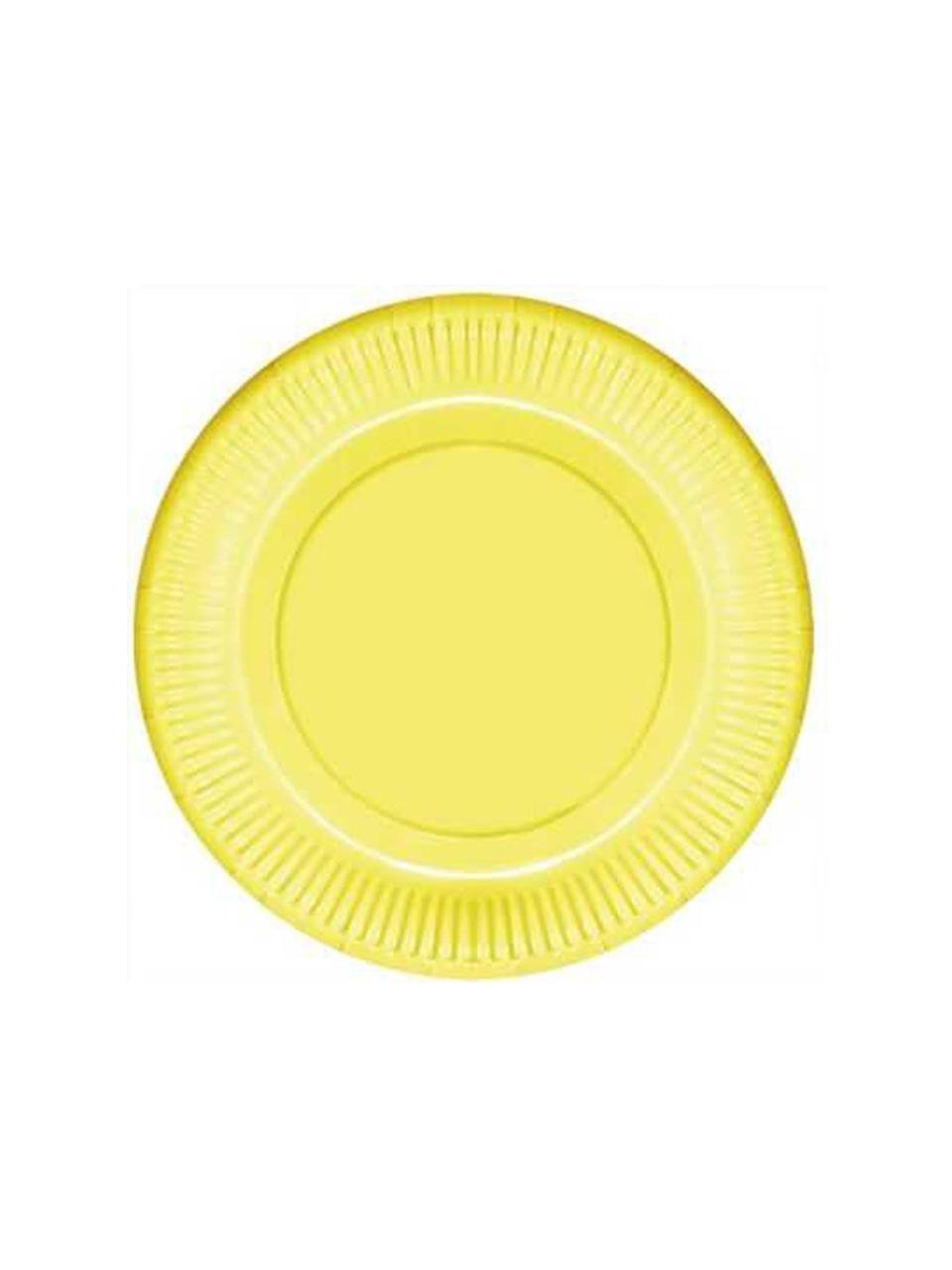 Karton Tabak Makaron Sarı 23 Cm 8'li