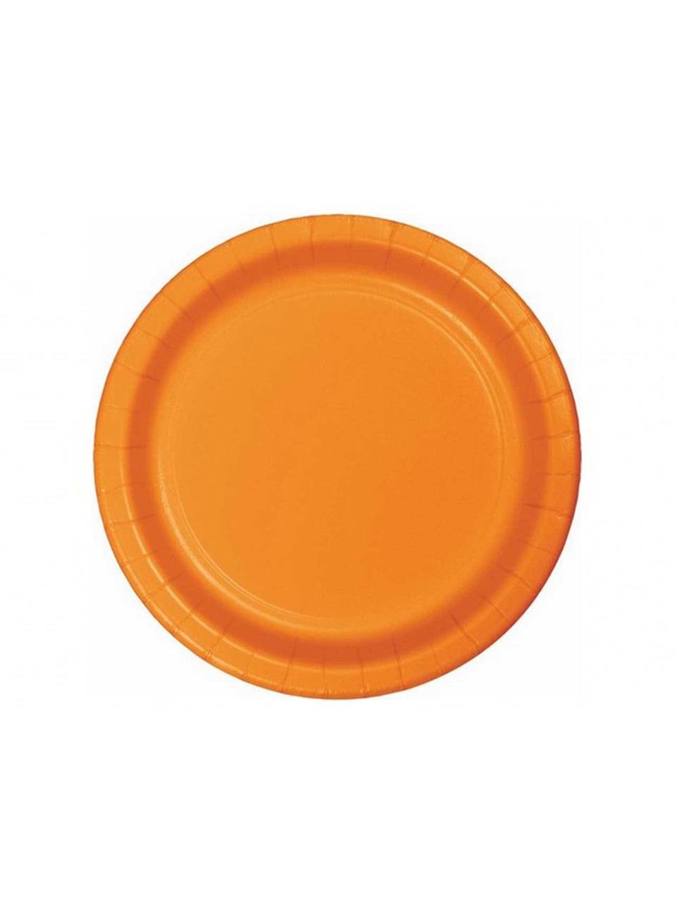 Karton Tabak Parti Tabağı 23 Cm Turuncu