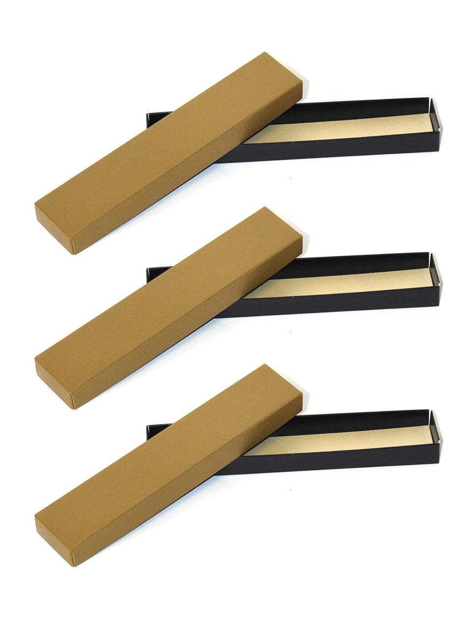 Karton Takı ve Tespih Kutusu Hediye Kutusu Gold 12'li 4x21 cm