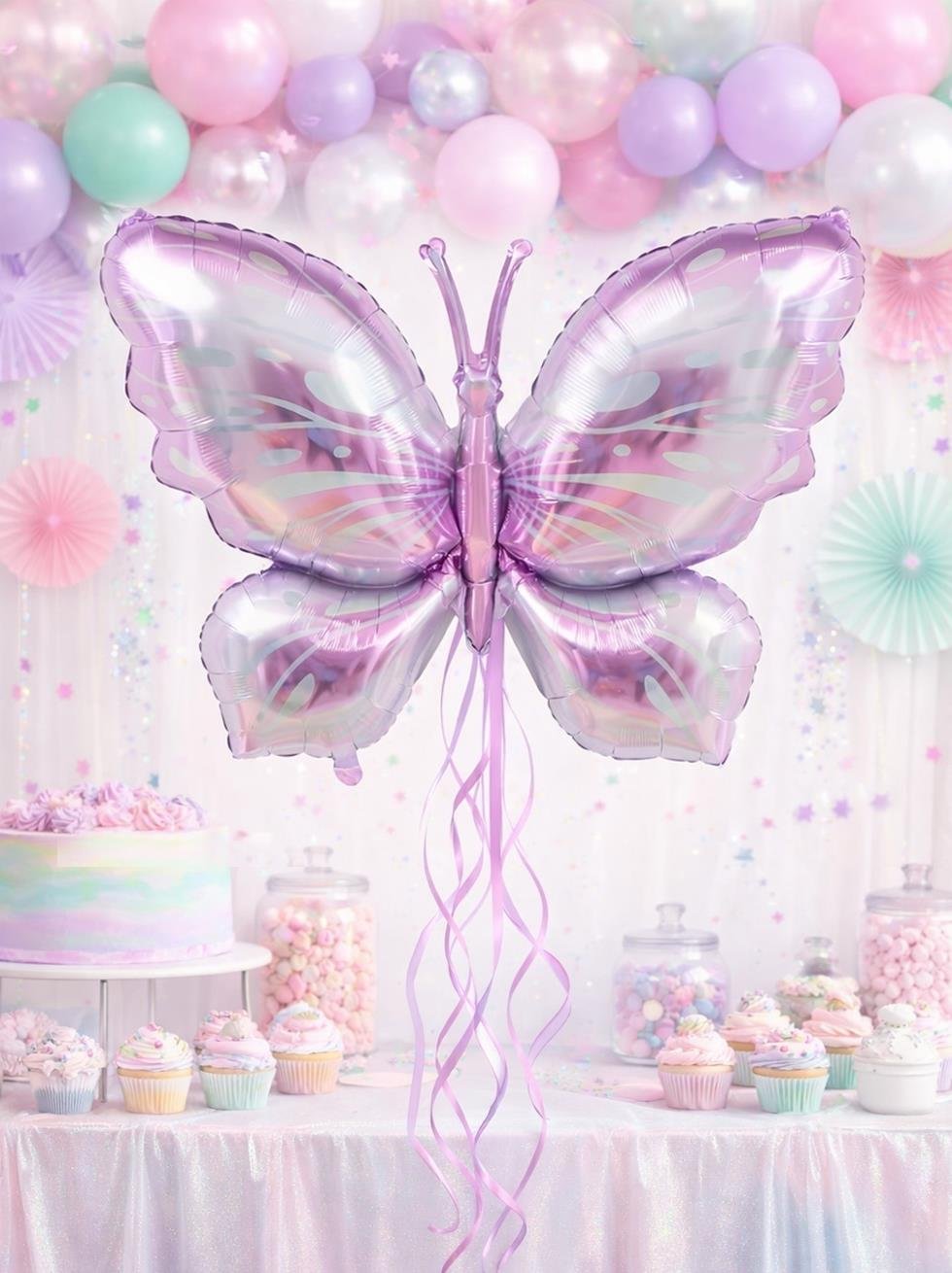 Kelebek Folyo Balon Doğum Günü Parti Balonu Pembe 98 cm - Parti Balonu | Parti Adresi