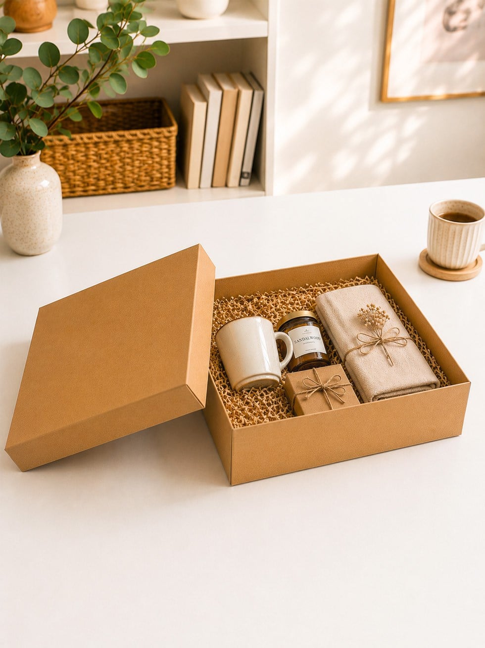 Kraft Kutu Karton Hediye Kutusu 28x28x9 cm - Kraft ve Asetat Kutular | Parti Adresi