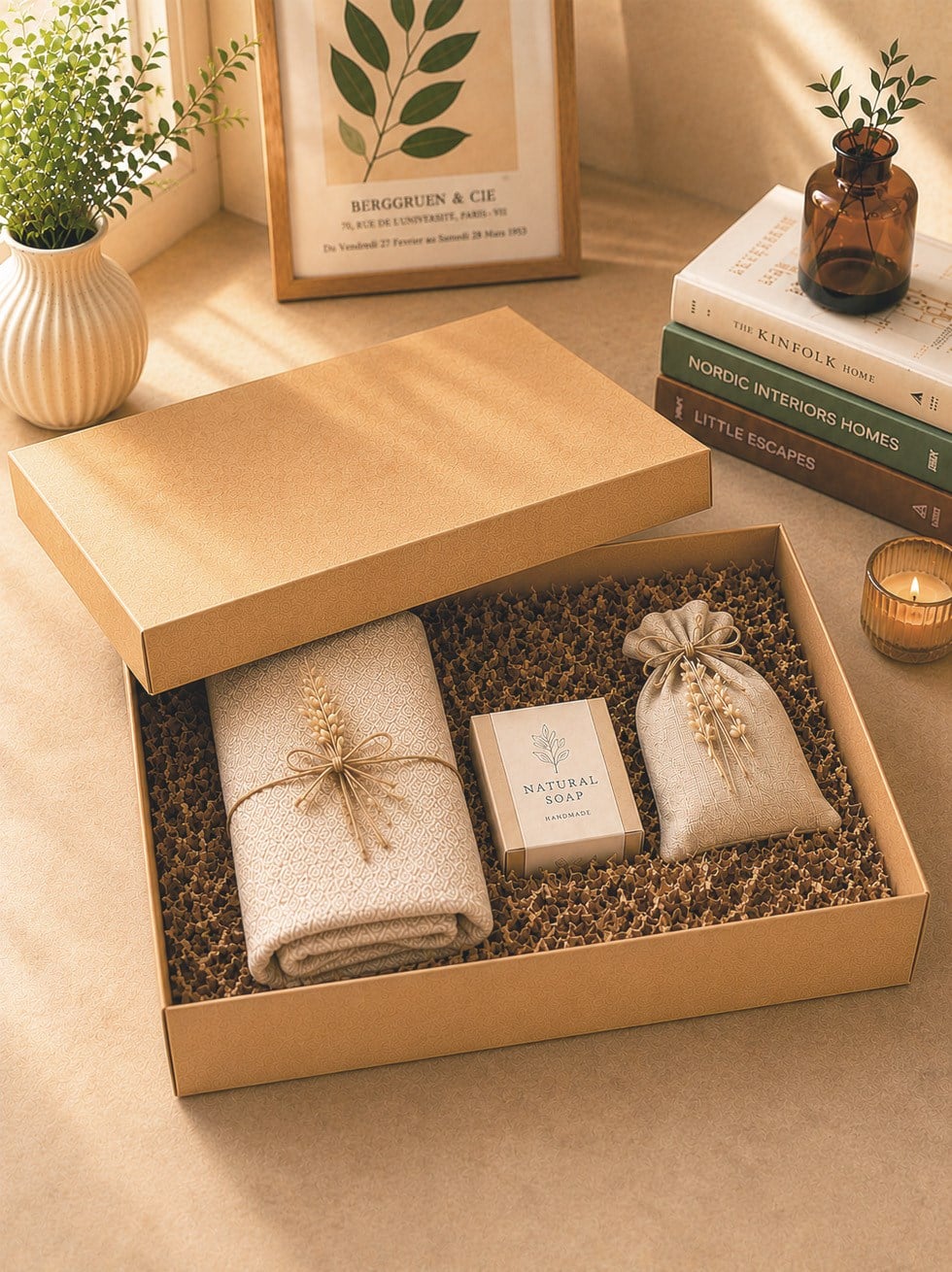Kraft Kutu Karton Hediye Kutusu 32X32X6 Cm - Kraft ve Asetat Kutular | Parti Adresi