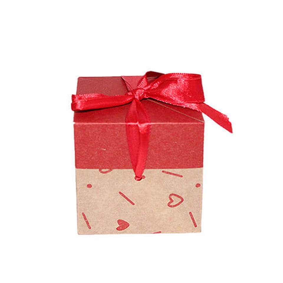 Kurulabilir Kraft Kutu Kalpli 9X9 Cm