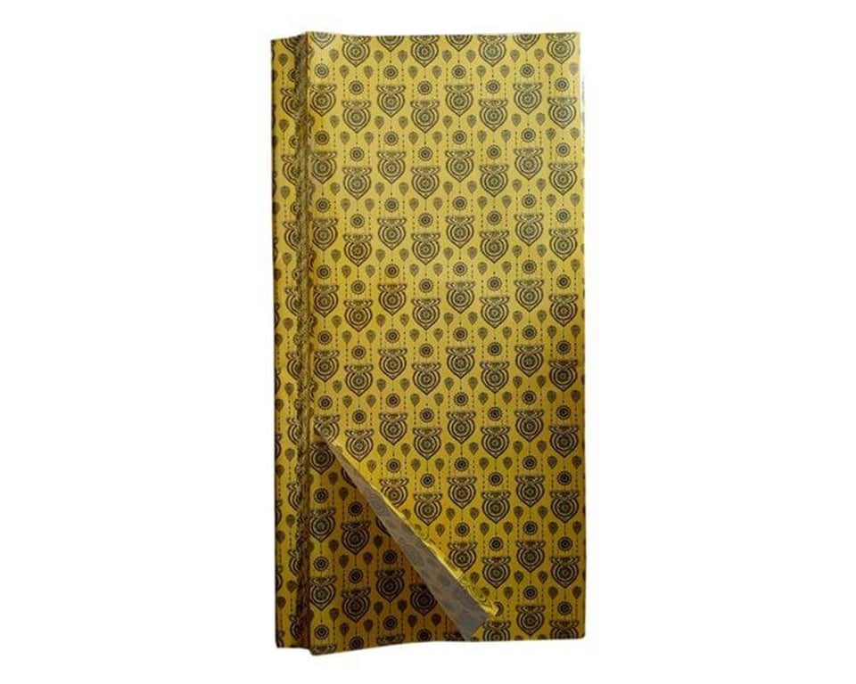 Kuşe Kağıt Laminasyonlu 70 X100 (50' Li) 70 Gr Sarı Siyah Desenli