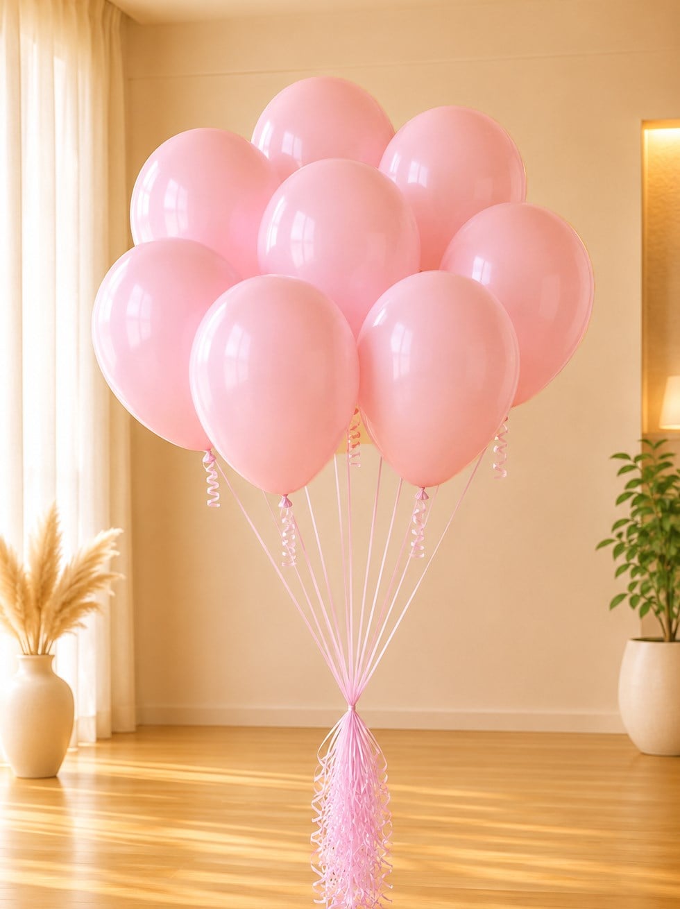 Makaron Pembe Balon Pale Pink 12 inc 100'lü - Makaron Balon | Parti Adresi