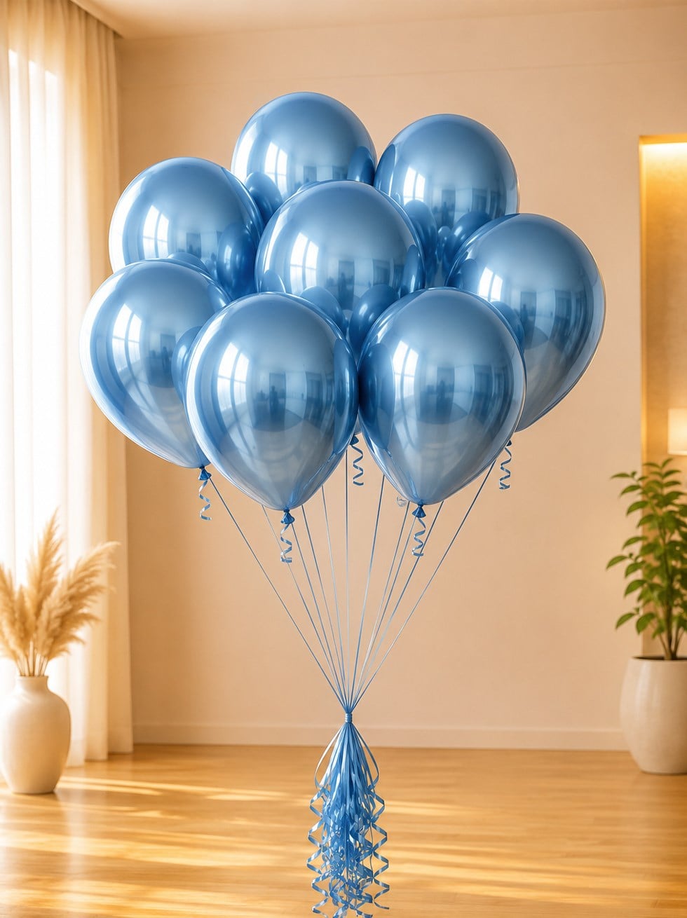 Mavi Krom Balon 12 inc 50'li - Krom Balon | Parti Adresi
