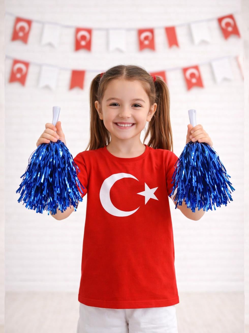 Metalik Ponpon Mavi 2'li - Diğer Aksesuarlar | Parti Adresi