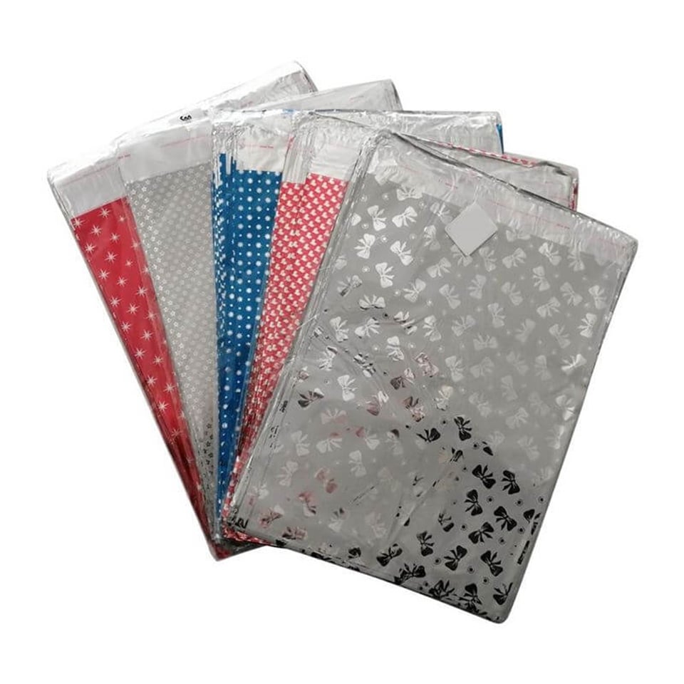Metalize Poşet Lüks 20X35 Cm 50'Li Karışık Desen
