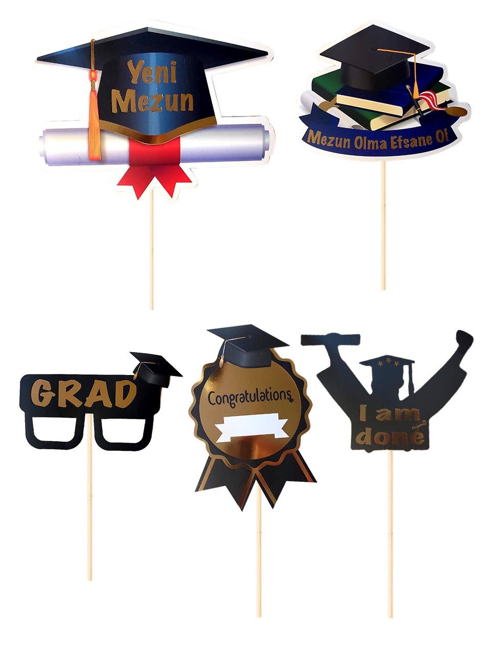 Mezuniyet Partisi Konuşma Balonu Seti 5'li