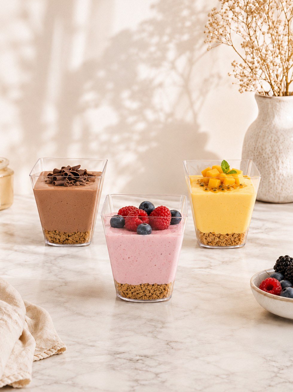 Mika Plastik Mini Kare Sunum Kasesi Şeffaf Kap 120 ml 25'li - Servis ve Sunum Ekipmanları | Parti Adresi