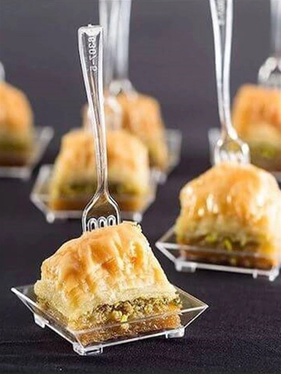 Mini Kare Tabak Şeffaf 50'Li