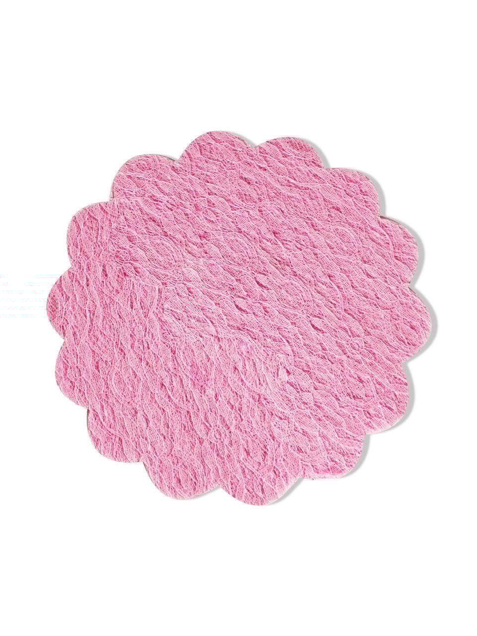 Organze Dantel Tül Kese Hazır Kesilmiş Yuvarlak Kese Pembe 100'lü