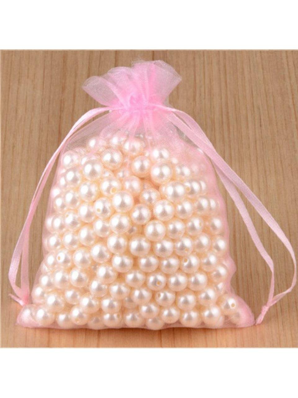 Organze Tül Kese Pembe Hediyelik Tül Kese 30x40 cm 25'li