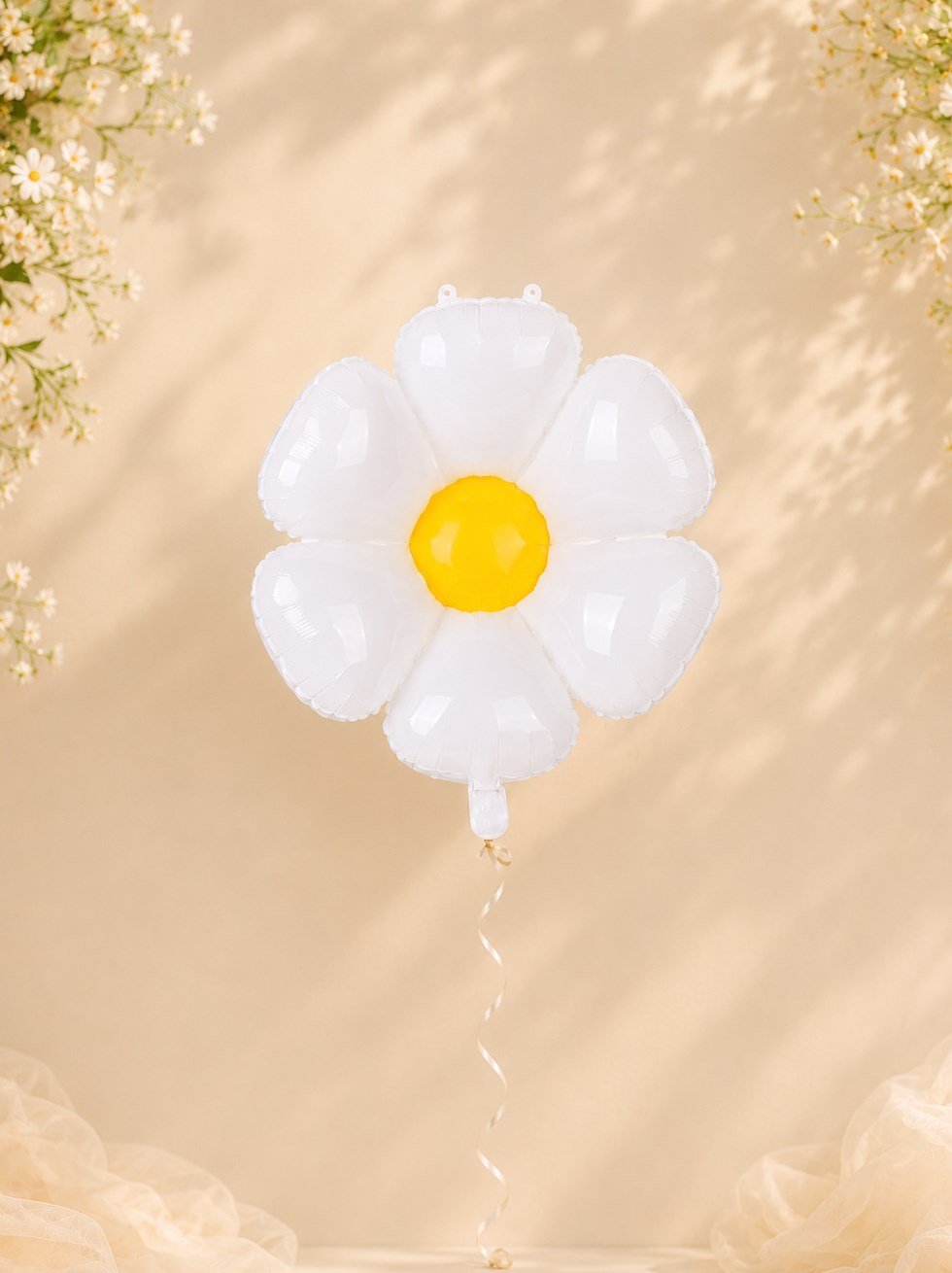 Papatya Folyo Balon Doğum Günü Parti Balonu Beyaz 50 cm - Parti Balonu | Parti Adresi