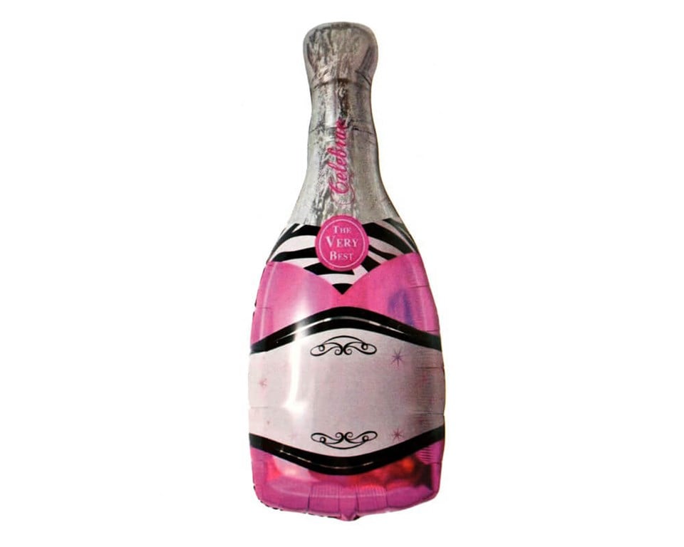 Pembe Şampanya Folyo Balon