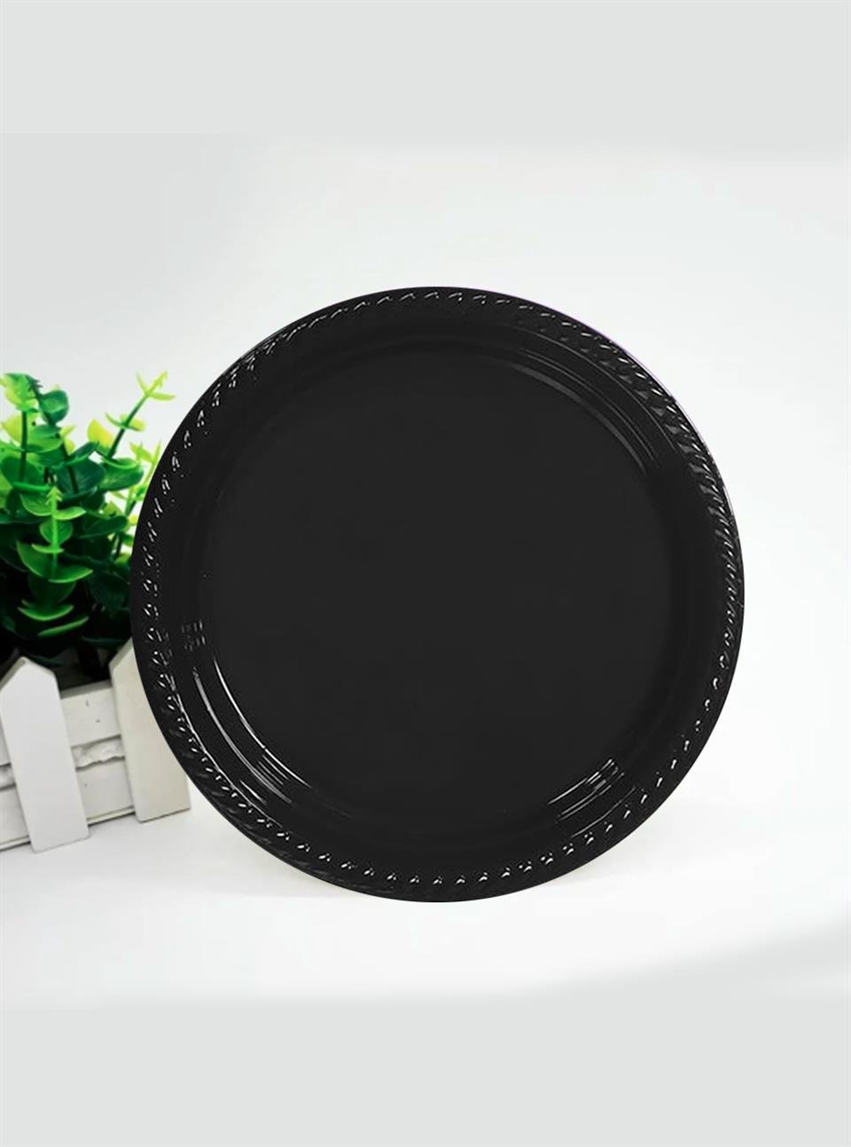 Plastik Tabak Siyah 25'Li