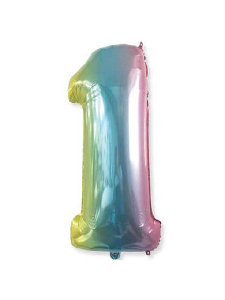 Rakam Folyo Balon 1 Gökkuşağı Renk 86 Cm - 34”