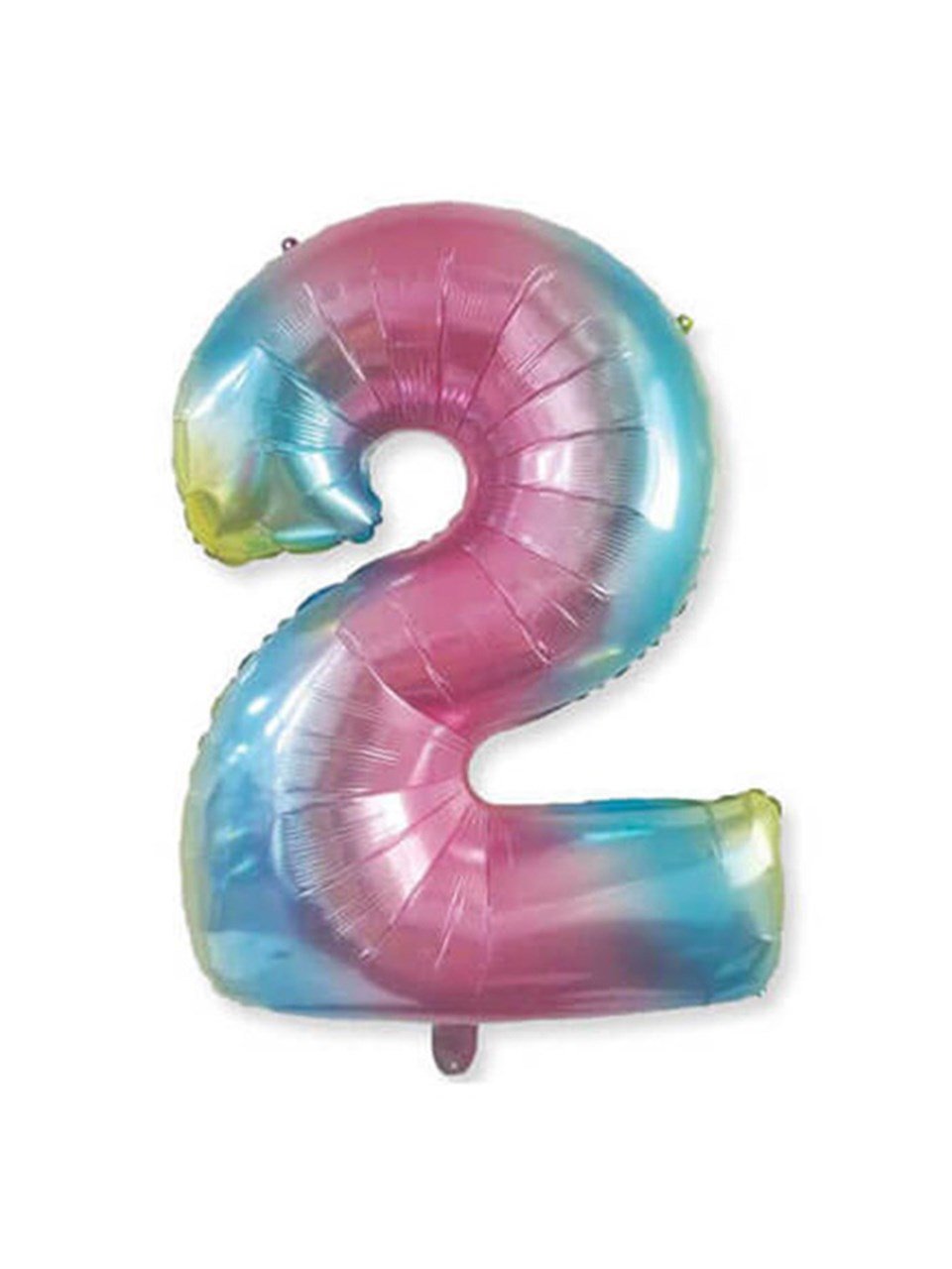 Rakam Folyo Balon 2 Gökkuşağı Renk 86 Cm - 34”